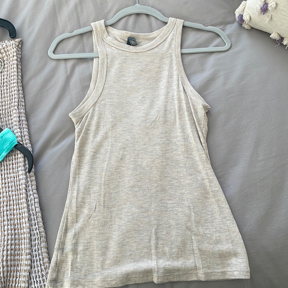 Oatmeal colored tank top